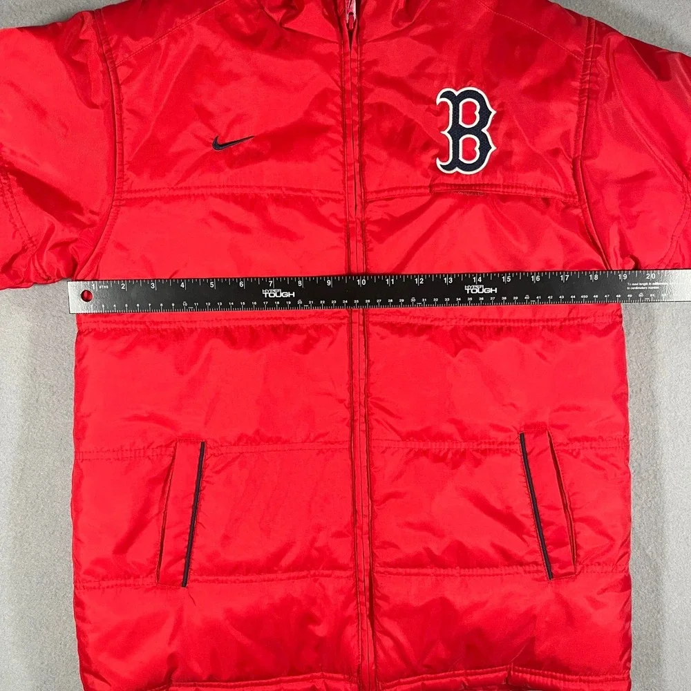 Kids Red Nike Boston Red Sox Puffer Jacket Size‎ S Hooded